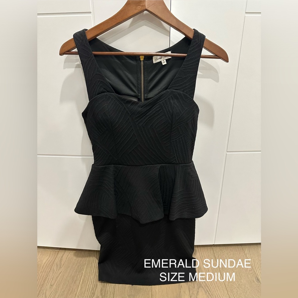 Emerald Sundae Black Mini Dress
